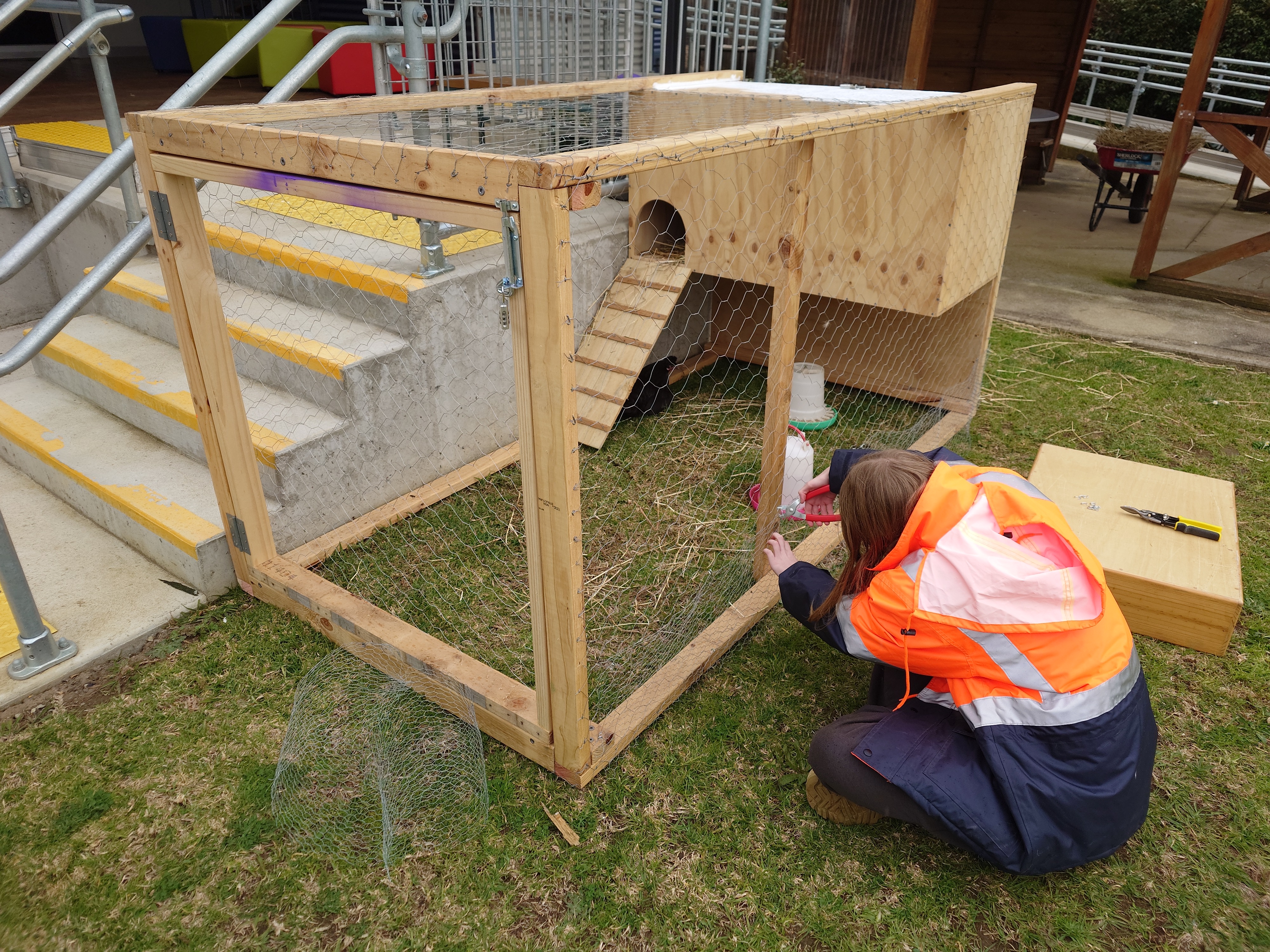 Student doing woodwork